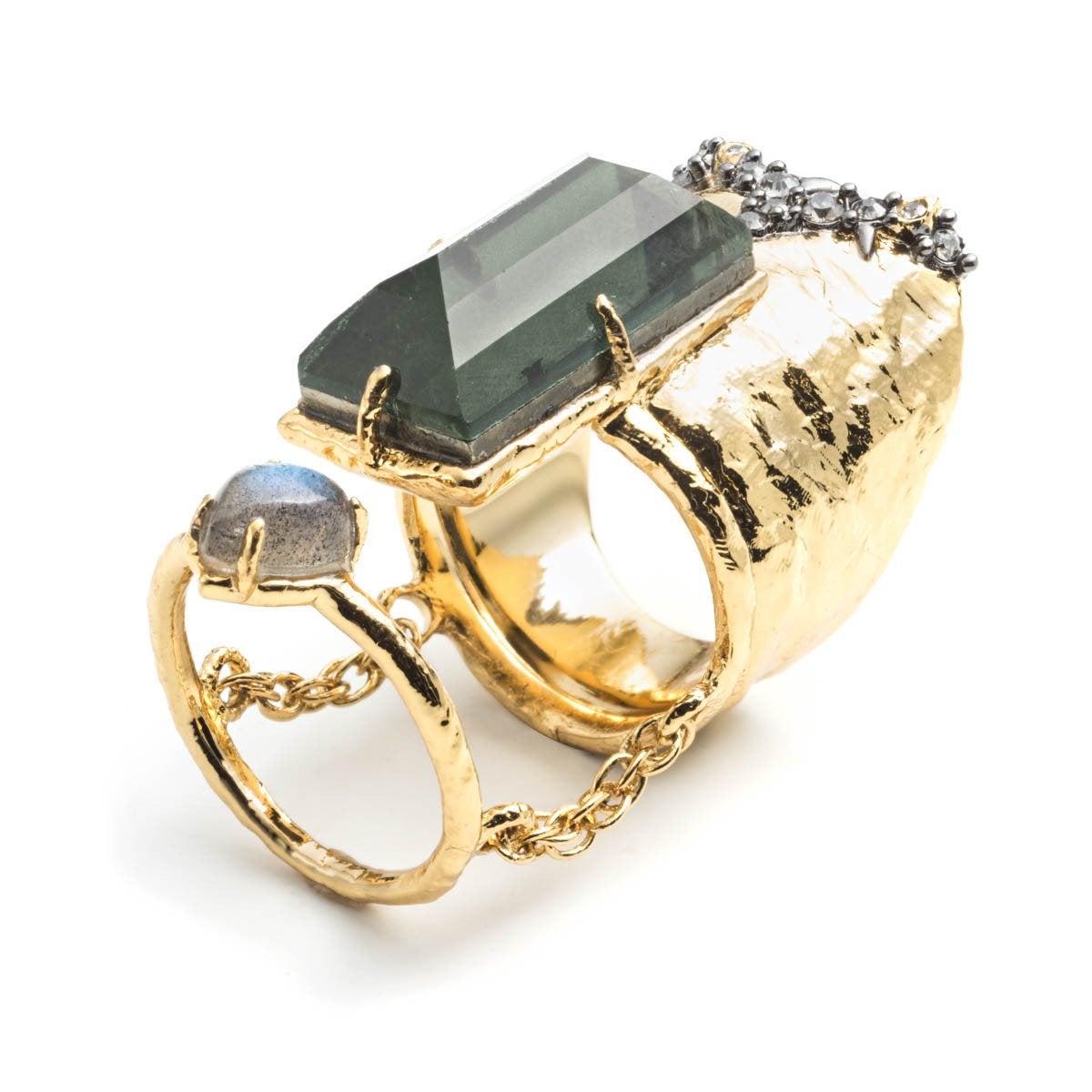 Alexis Bittar Part Paired Cocktail Ring